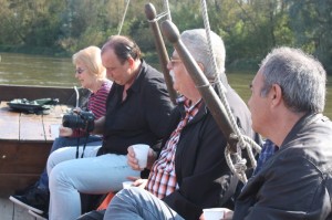 Le groupe en bateau sur la Loire